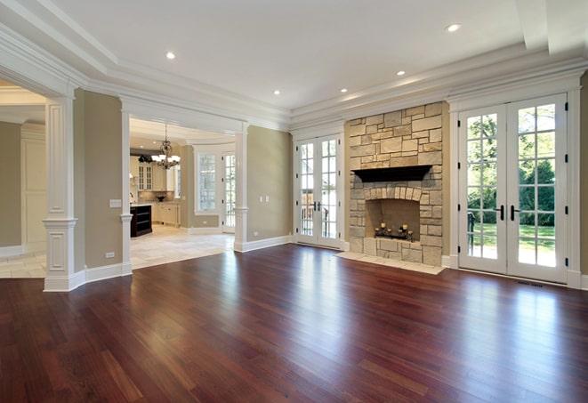 sleek oak wood floors in contemporary home